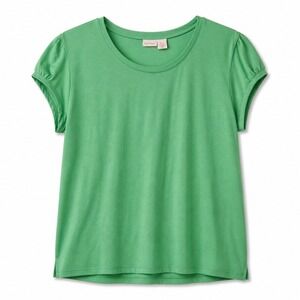 Green Cap Sleeve Tee Womens XXL Basic Minimalist Casual Soft Top
